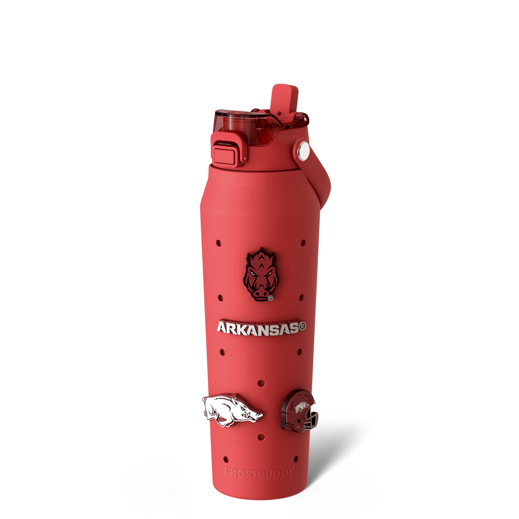 Bottle Buddy 32oz Arkansas Razorbacks Skin + Budz Bundle