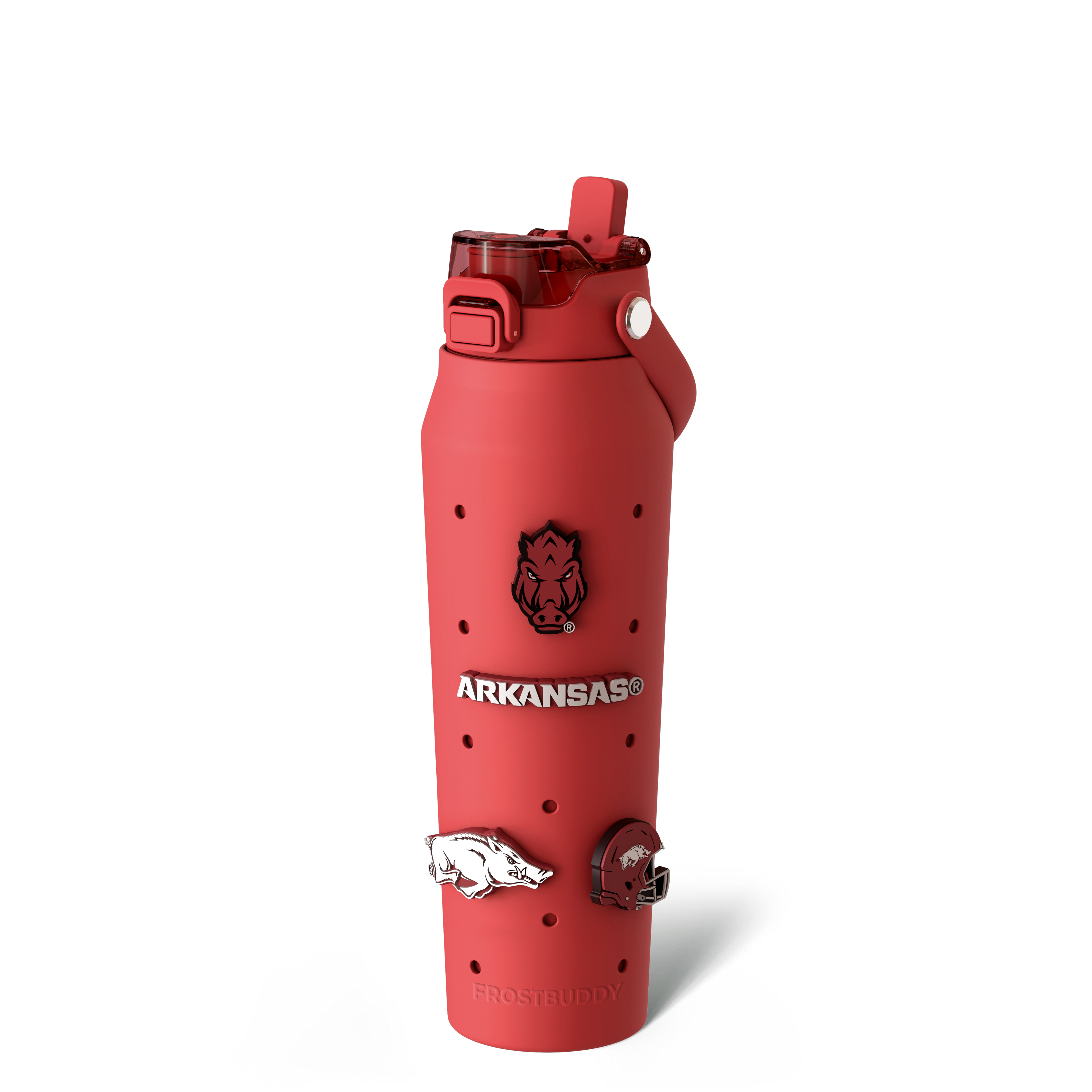 Bottle Buddy 32oz Arkansas Razorbacks Skin + Budz Bundle