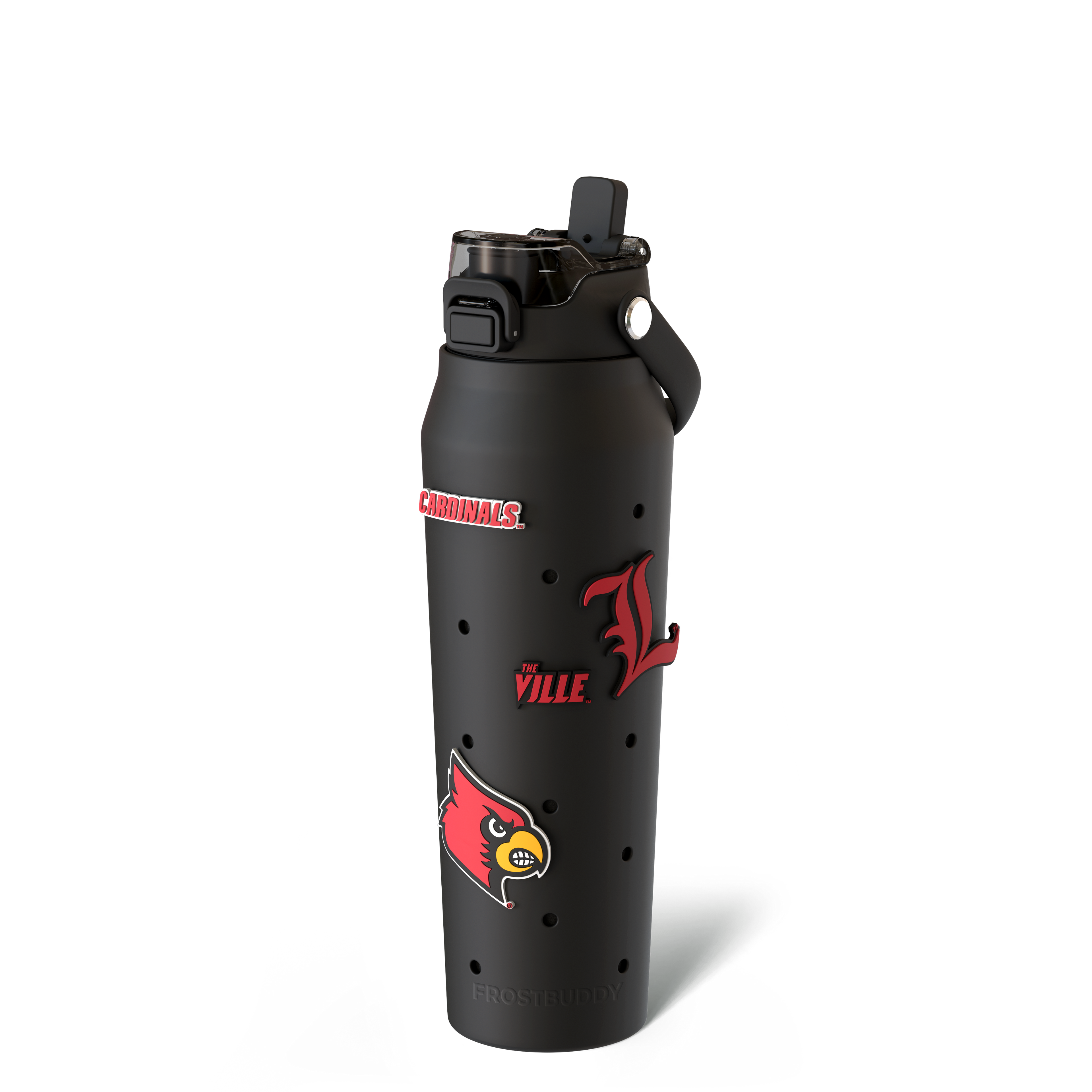 Bottle Buddy 32oz Louisville Cardinals Skin + Budz Bundle