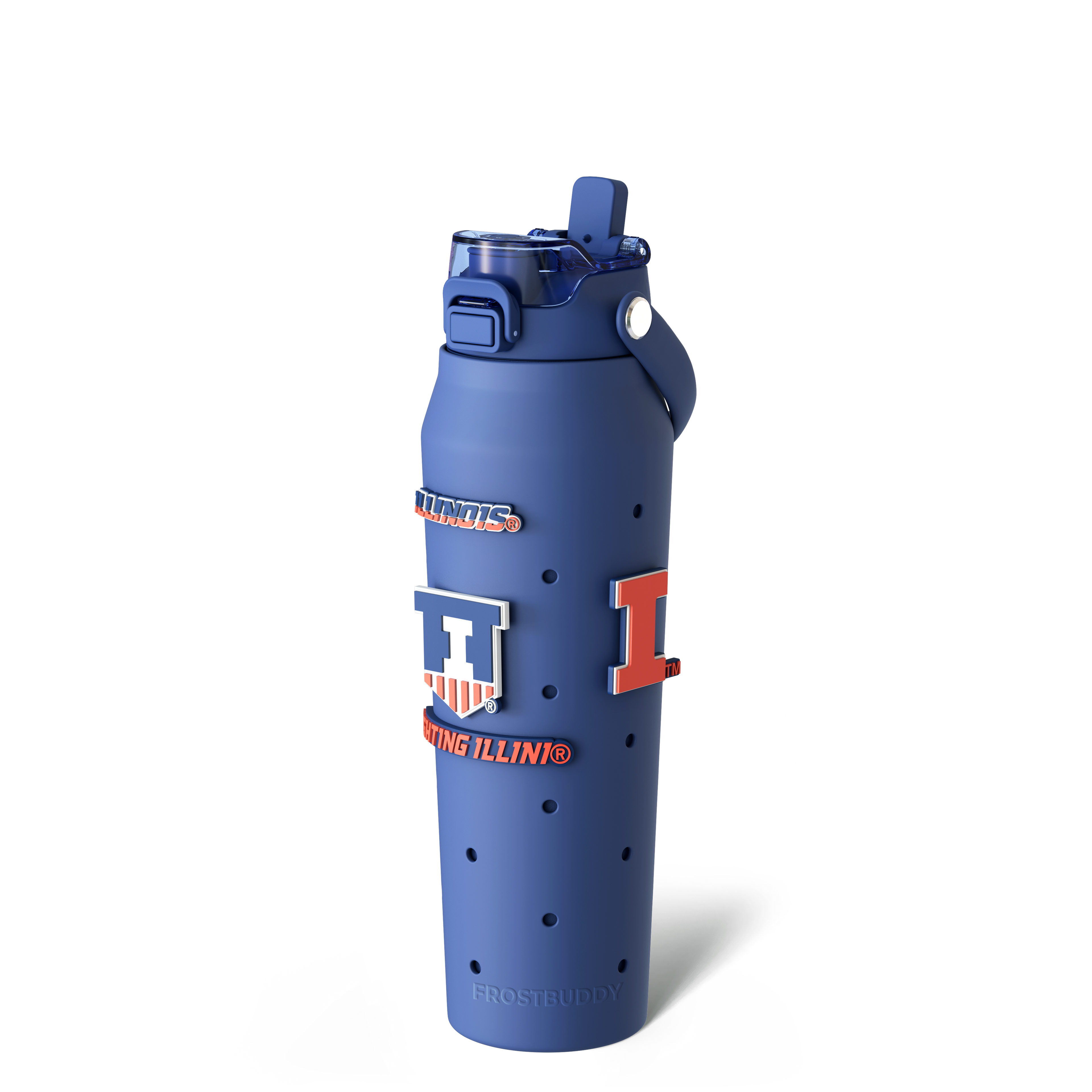 Bottle Buddy 32oz Illinois Fighting Illini Skin + Budz Bundle