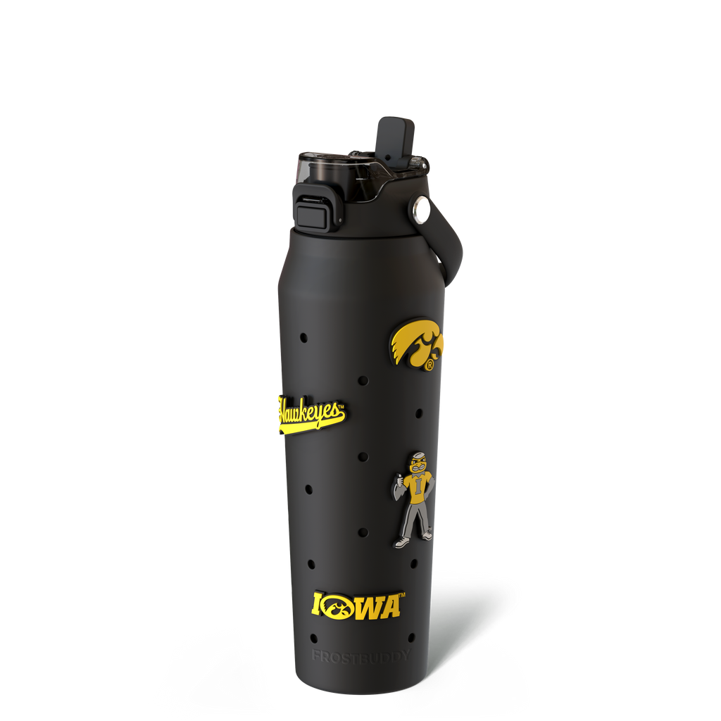 Bottle Buddy 32oz Iowa Hawkeyes Skin + Budz Bundle
