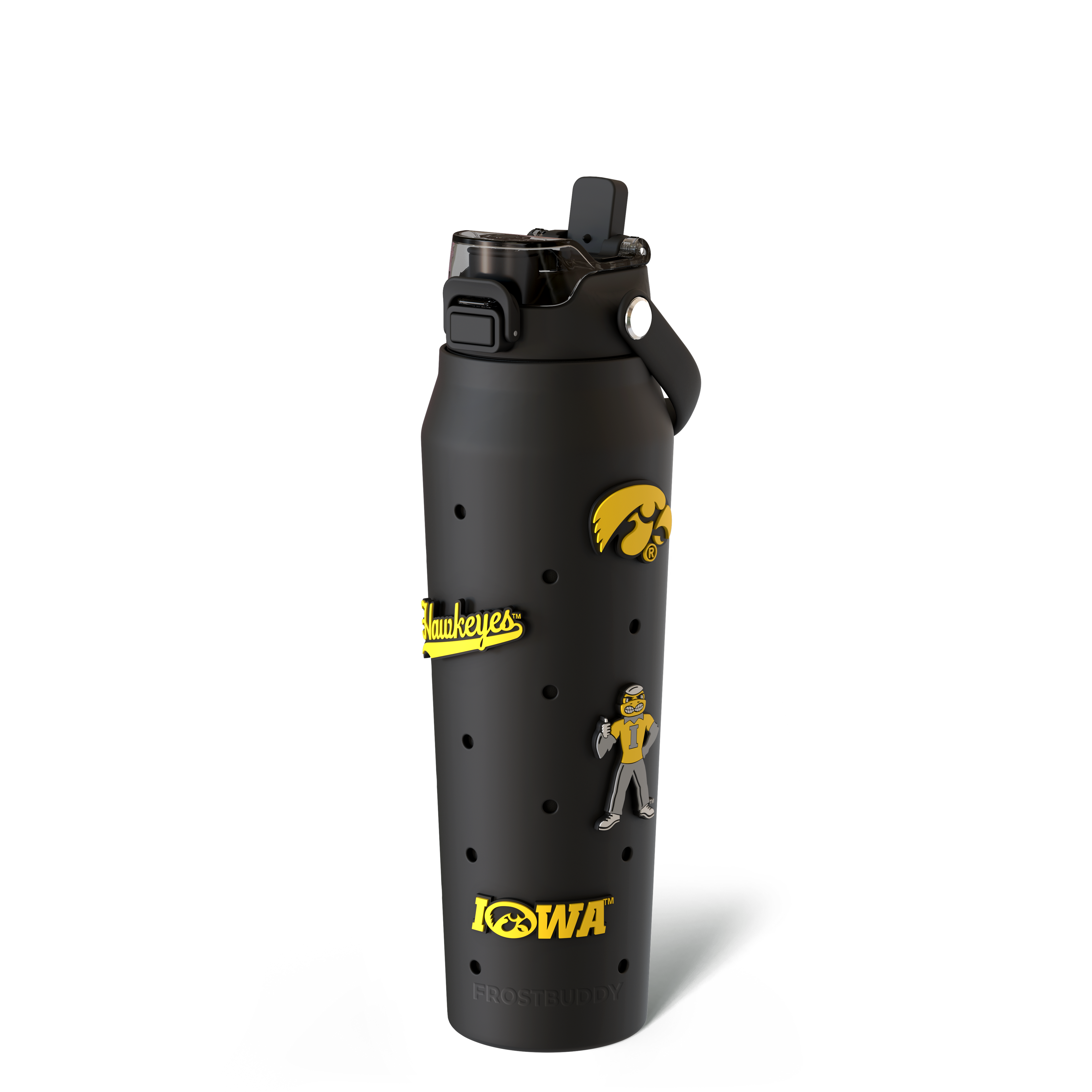 Bottle Buddy 32oz Iowa Hawkeyes Skin + Budz Bundle