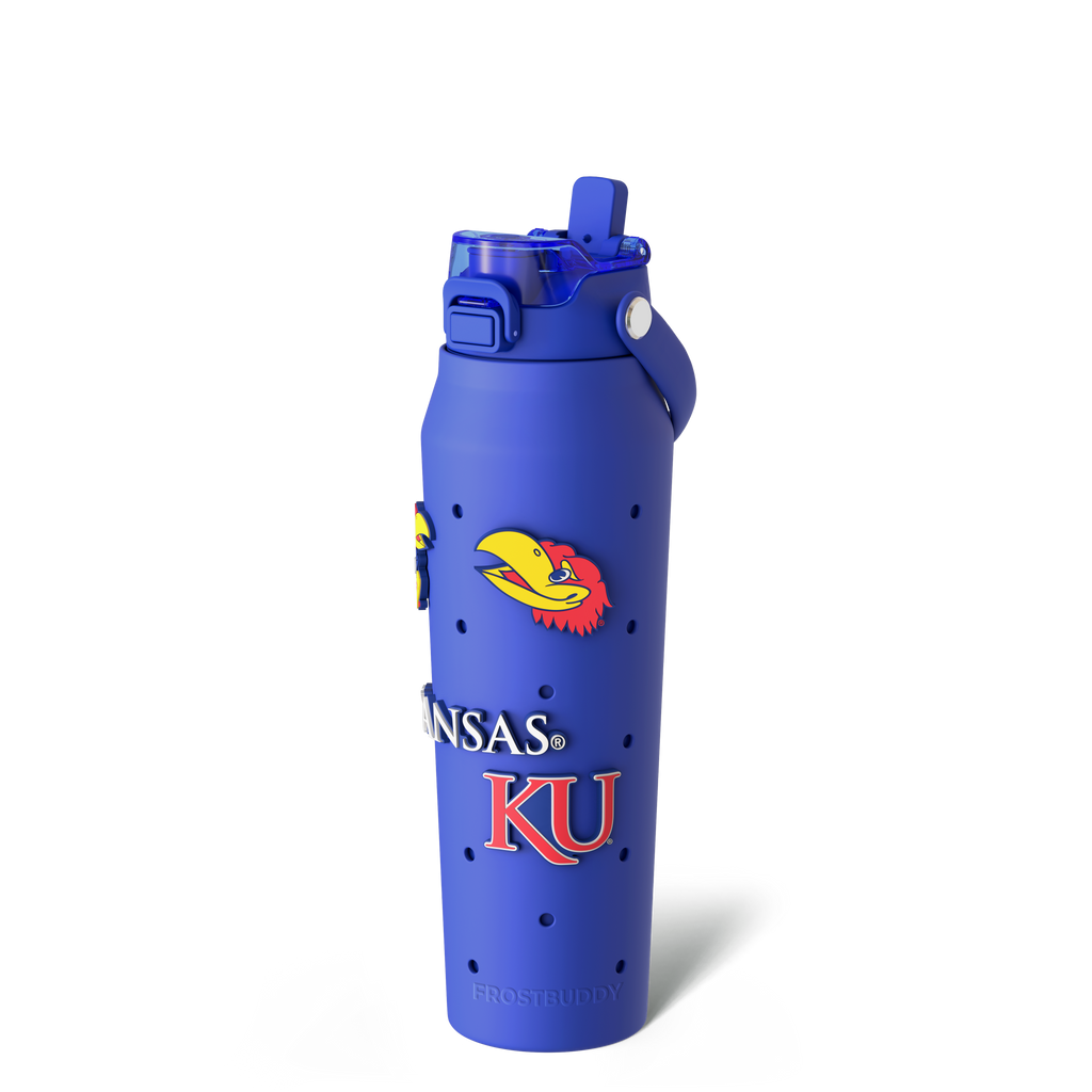 Bottle Buddy 32oz Kansas Jayhawks Skin + Budz Bundle