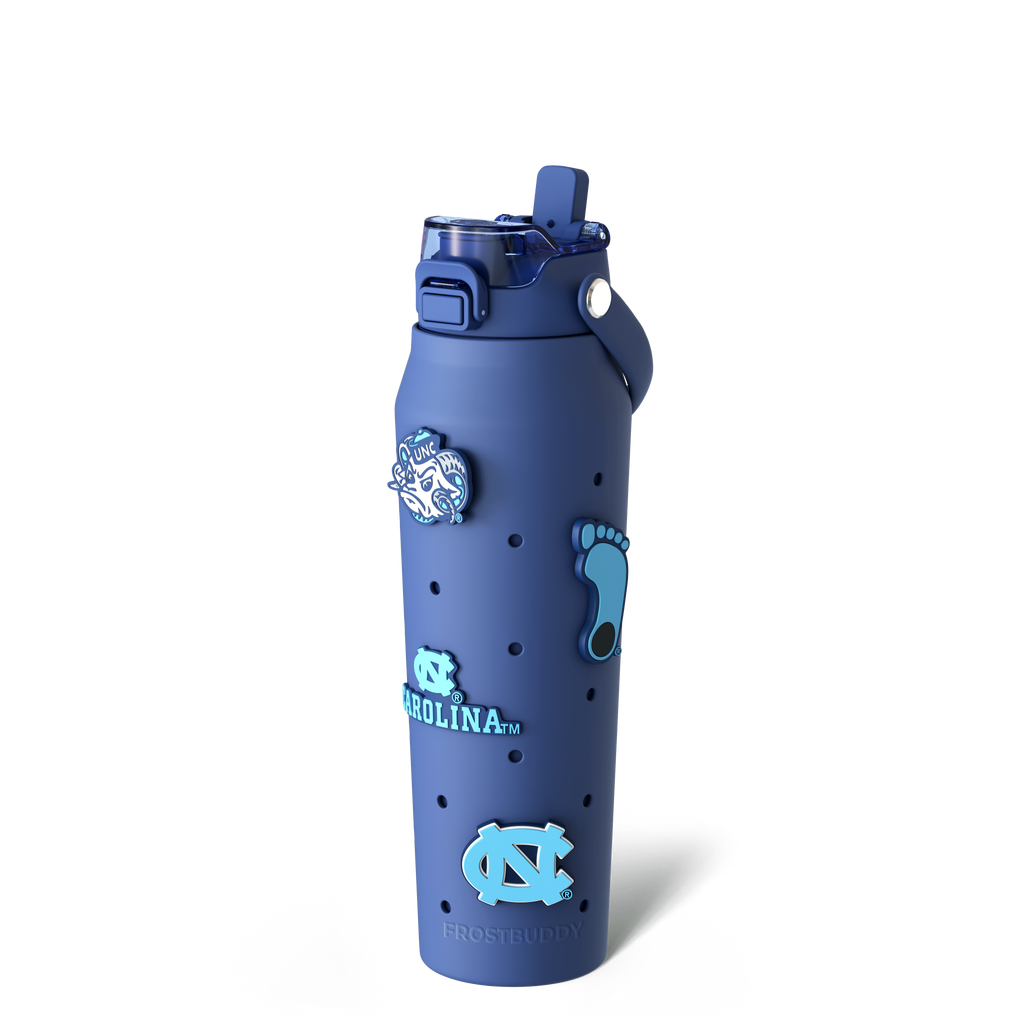 Bottle Buddy 32oz UNC Tarheels Skin + Budz Bundle