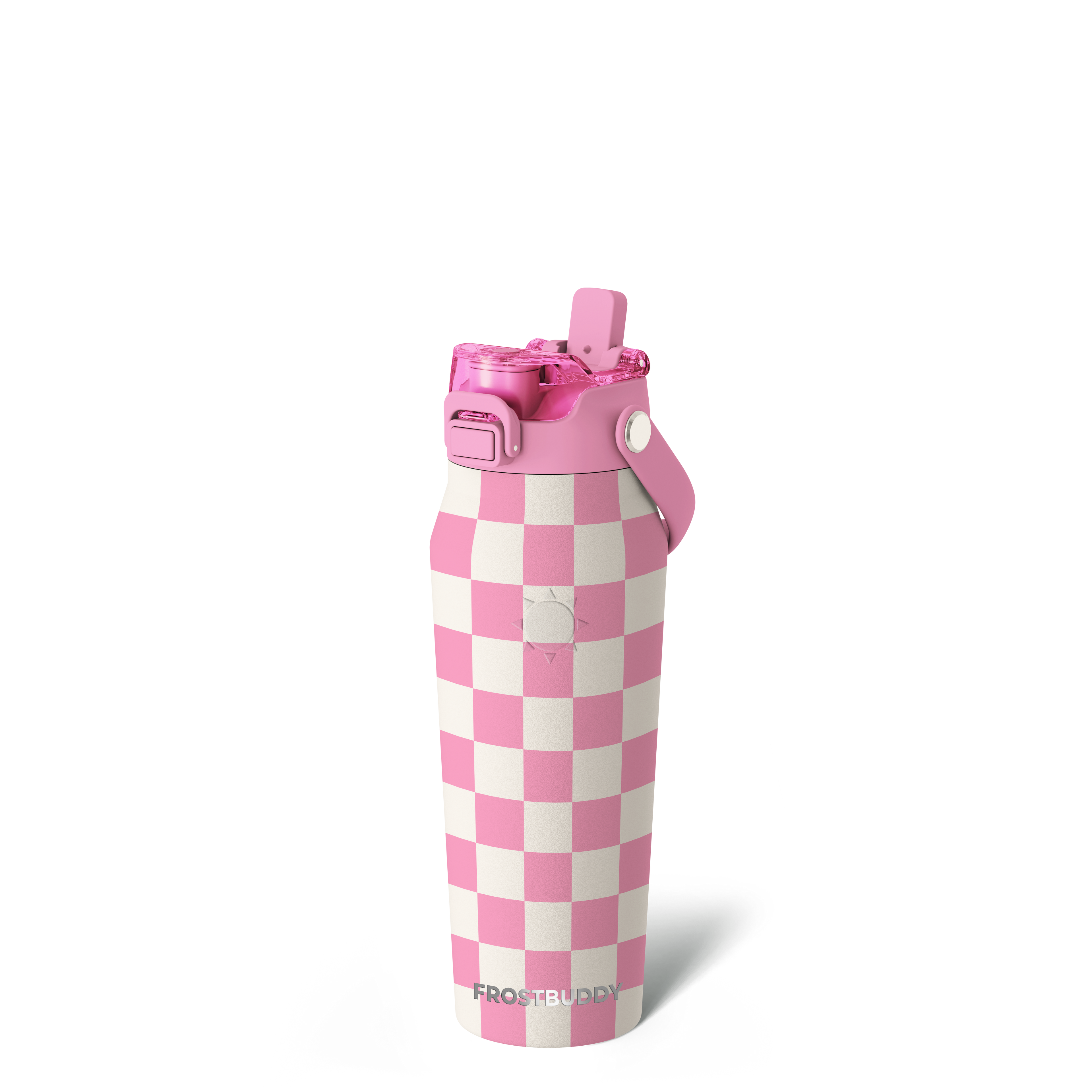 Bottle Buddy 24oz Pink Checkered