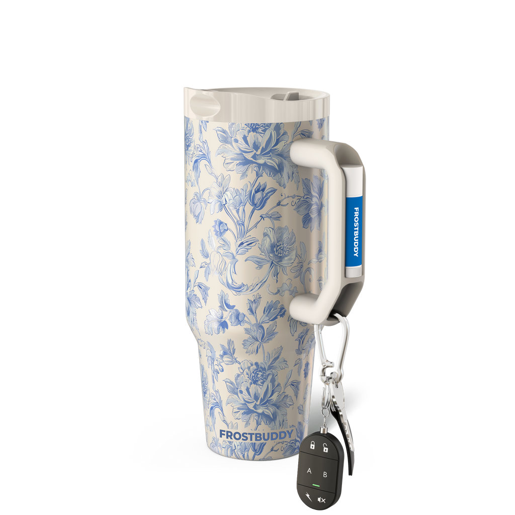 Thicc Buddy 40oz Blue Floral