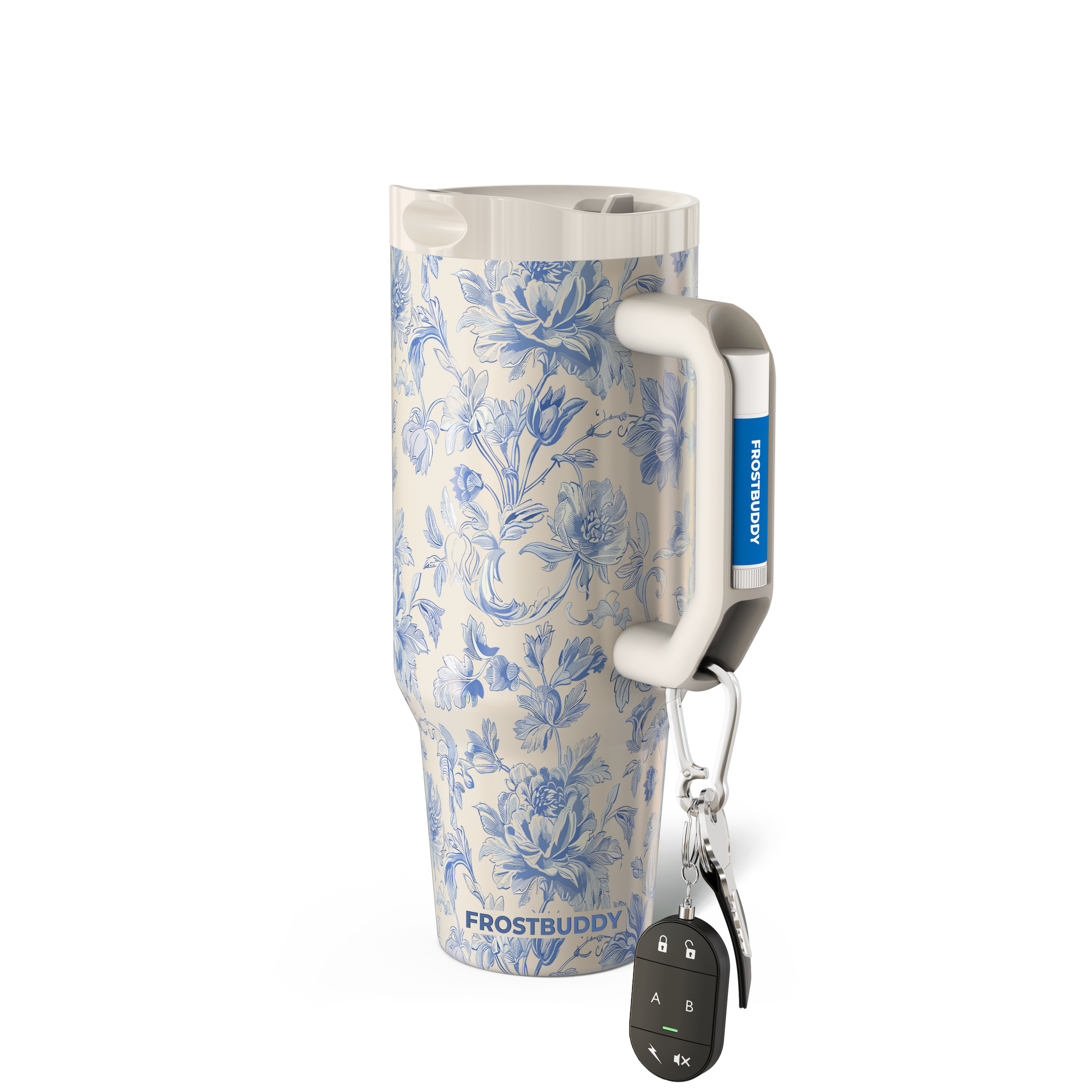 Thicc Buddy 40oz Blue Floral